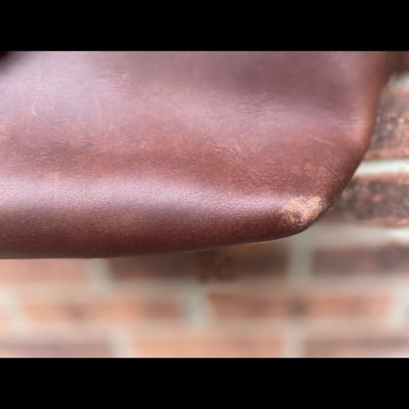 Unique handmade vintage Large leather tote/ crossbody bag - Picture 12 of 16